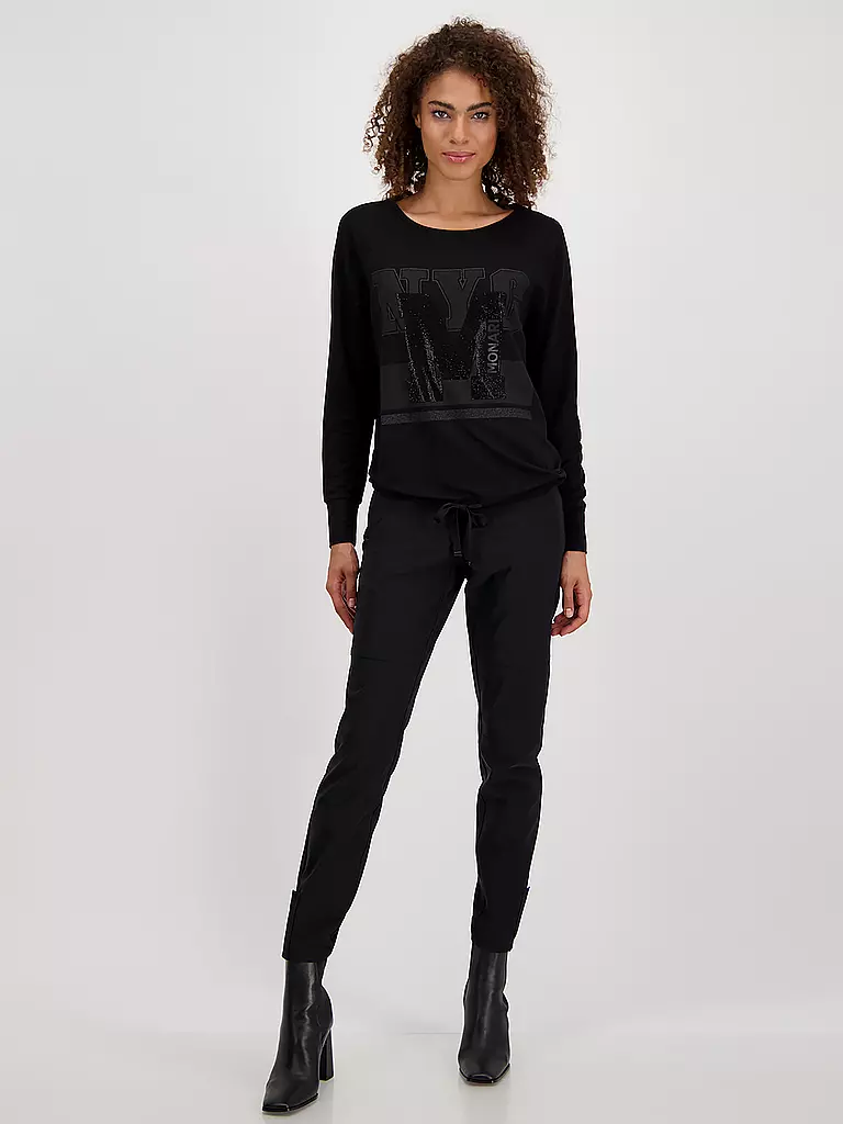 MONARI | Langarmshirt | schwarz