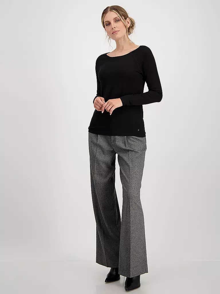 MONARI | Langarmshirt | schwarz