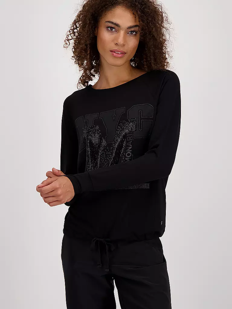 MONARI | Langarmshirt | schwarz