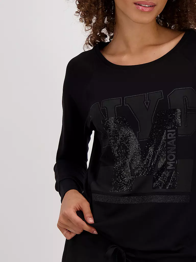 MONARI | Langarmshirt | schwarz