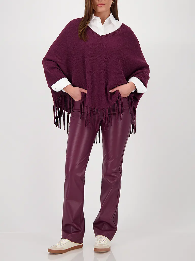 MONARI | Poncho - Cape  | dunkelrot