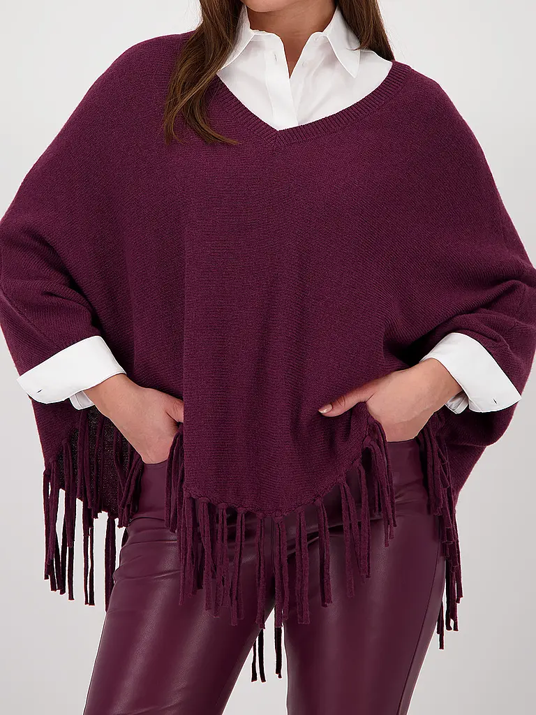 MONARI | Poncho - Cape  | dunkelrot