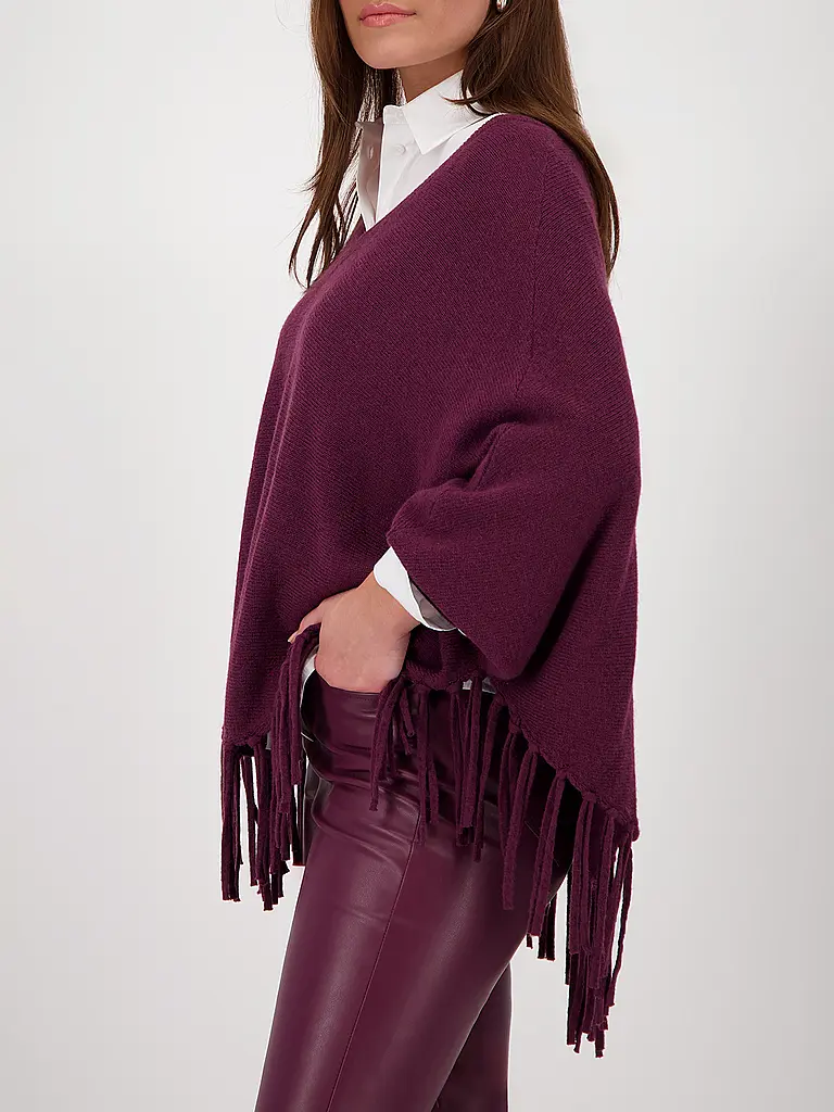 MONARI | Poncho - Cape  | dunkelrot