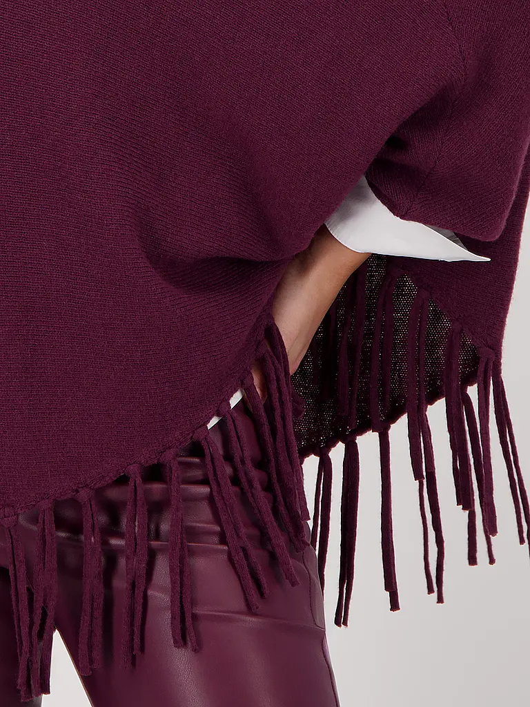 MONARI | Poncho - Cape  | dunkelrot