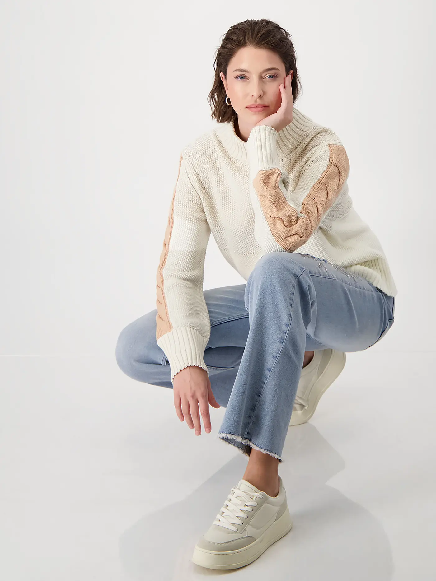 MONARI | Rollkragenpullover | beige