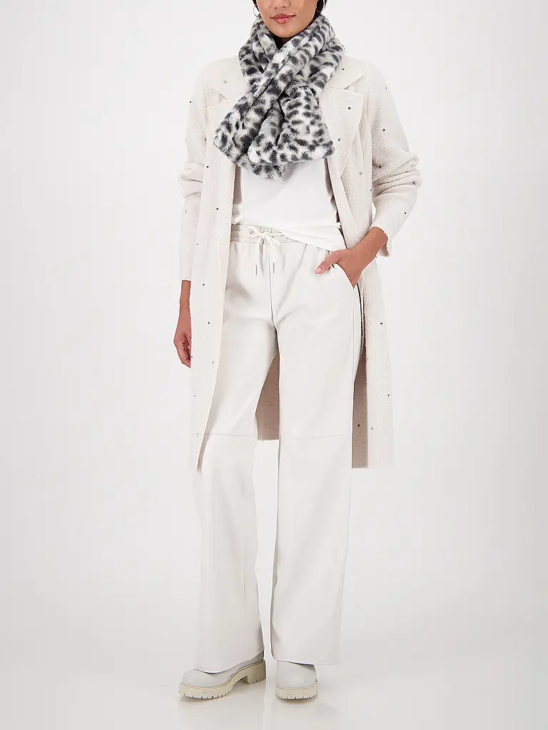 MONARI | Schal in Felloptik | Hellgrau