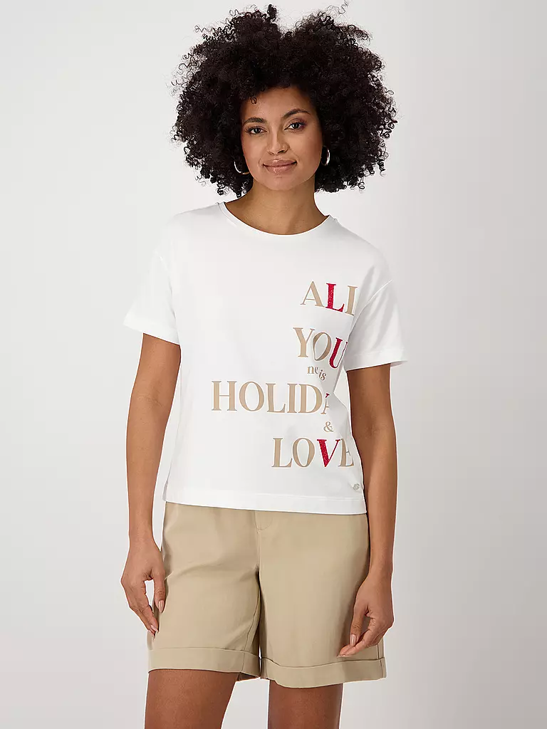 MONARI | T-Shirt  | creme