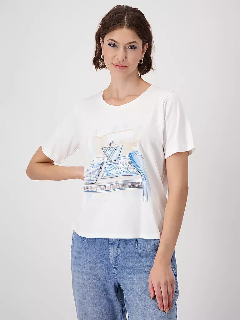 MONARI | T-Shirt  | creme