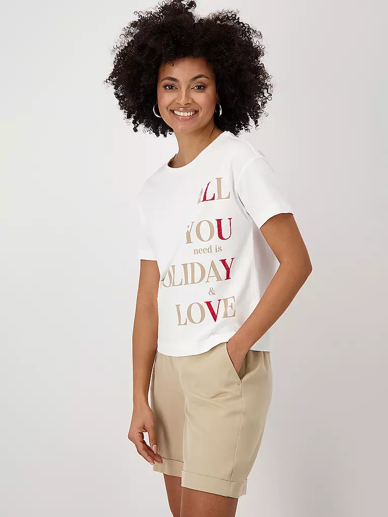 MONARI | T-Shirt  | creme