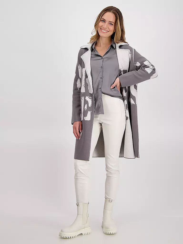 MONARI | Wende Strickjacke  | grau