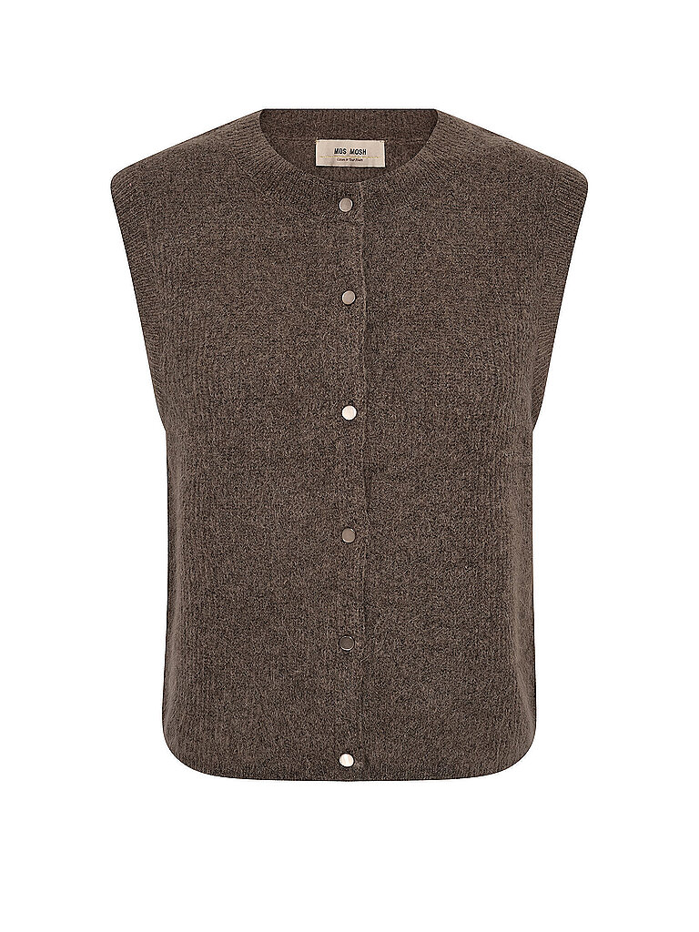 MOS MOSH Strickgilet MMALMINETHORA braun | XL