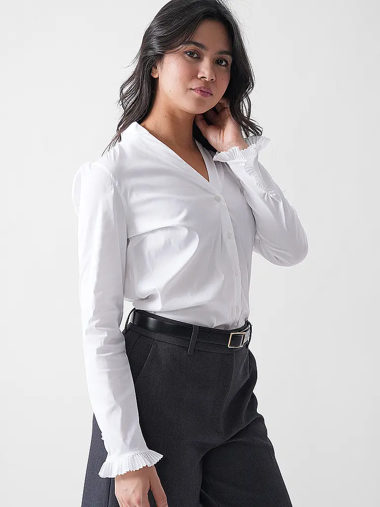 MOS MOSH | Bluse MMHASSIEPLEAT | weiss