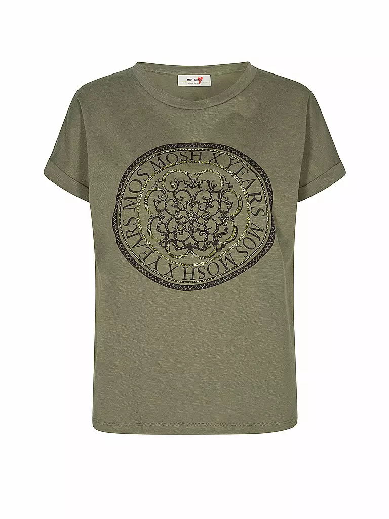 MOS MOSH | T-Shirt "YARA ANNIVERSARY" | olive