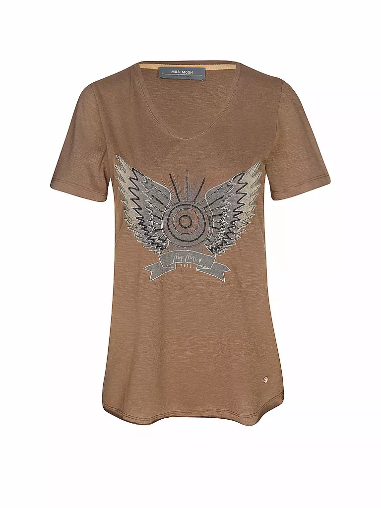 MOS MOSH | T-Shirt MMGETHIO-SSTEE | hellbraun