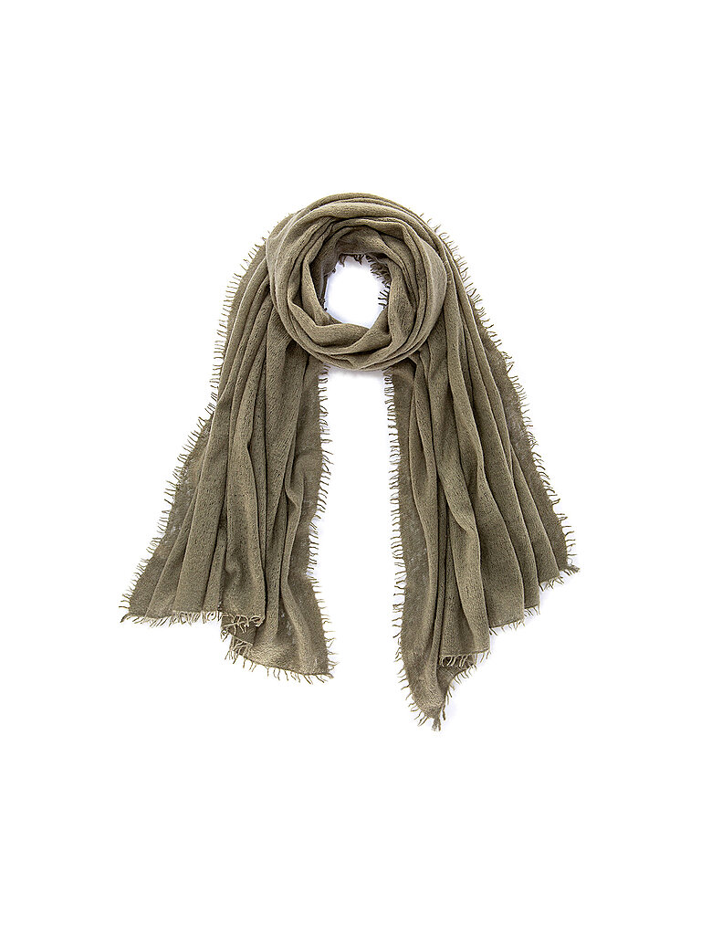 MOULETA Châle en cachemire olive
