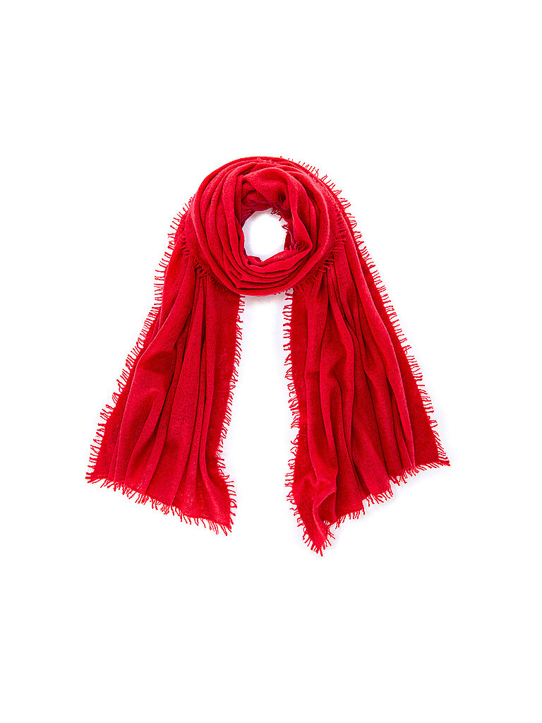 MOULETA Châle en cachemire rouge