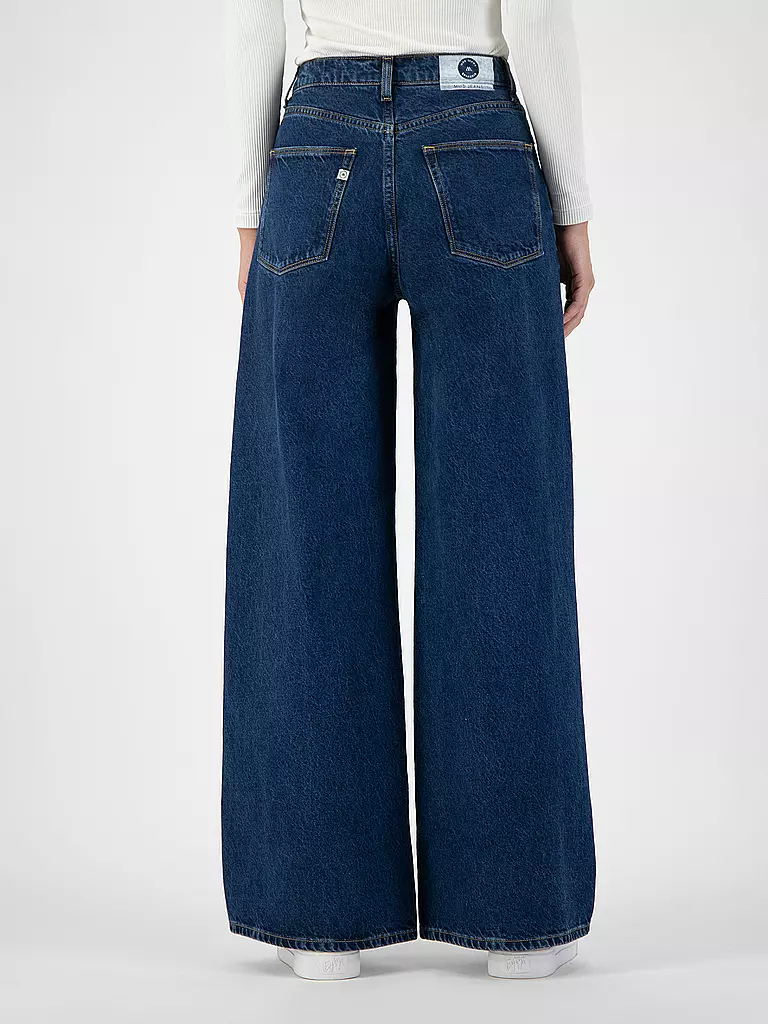 MUD JEANS | Jeans Wide Leg Wyde Sara | dunkelblau