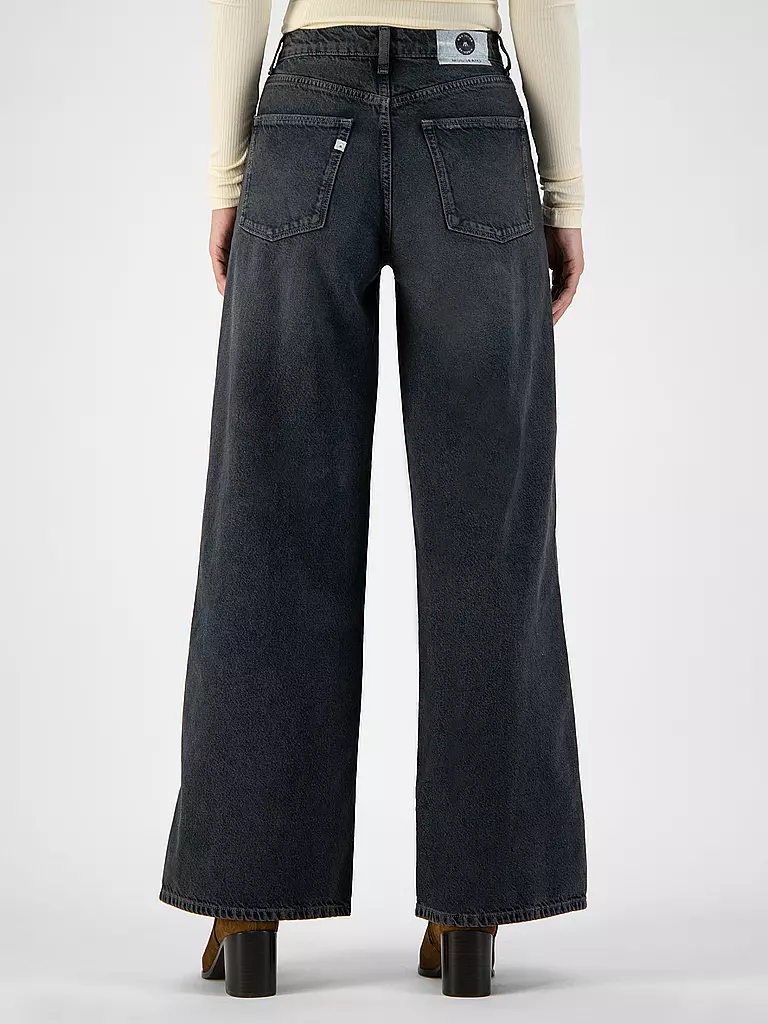 MUD JEANS | Jeans Wide Leg Wyde Sara | schwarz