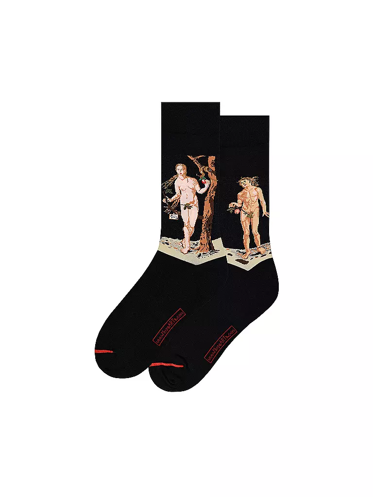 MUSEARTA | Damen Socken ALBRECHT DÜRER - ADAM UND EVA black | schwarz