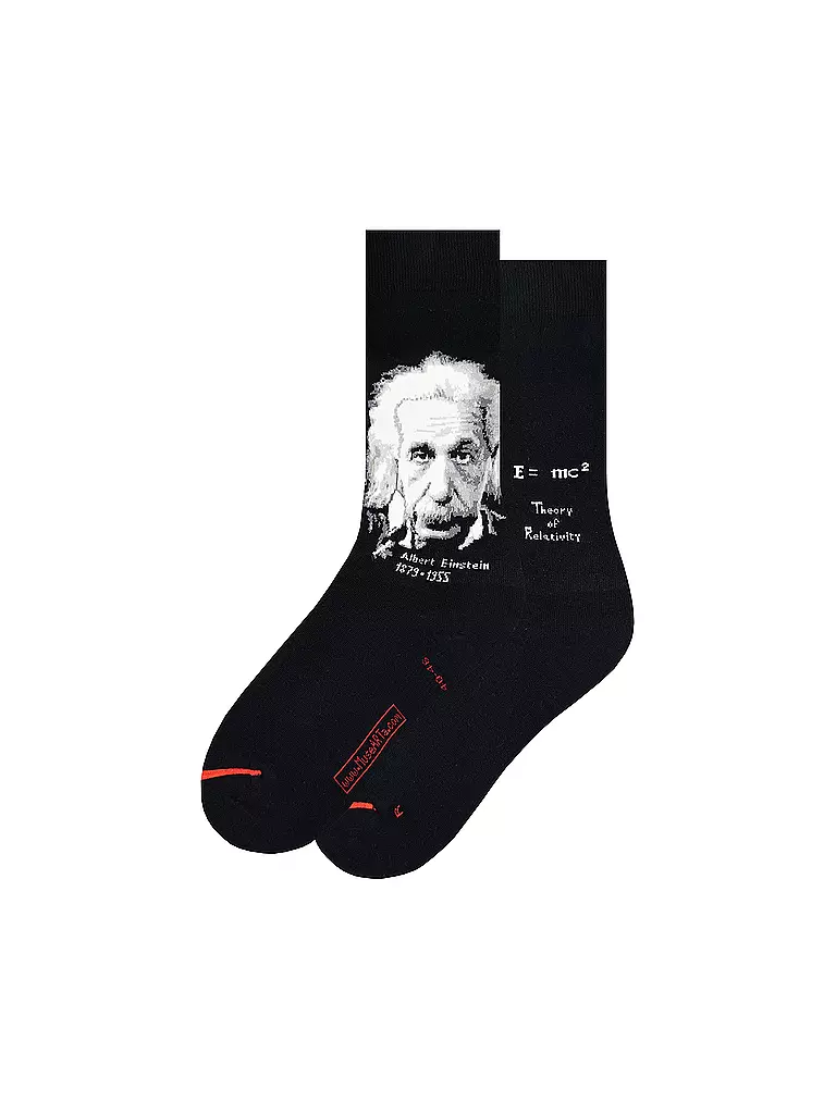 MUSEARTA | Damen Socken SCIENCE & HISTORY - ALBERT EINSTEIN black | schwarz