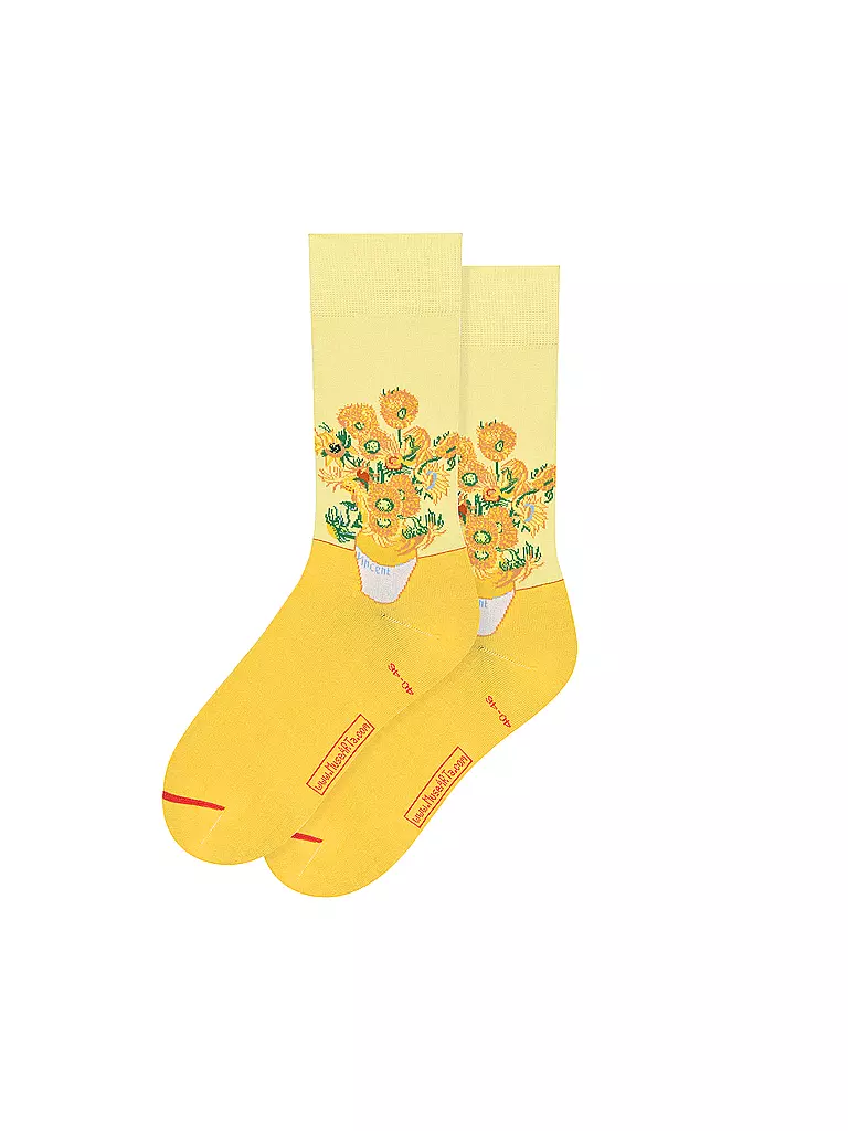 MUSEARTA | Herren  Socken SUNFLOWERS - V. GOGH yellow (46-49) | gelb