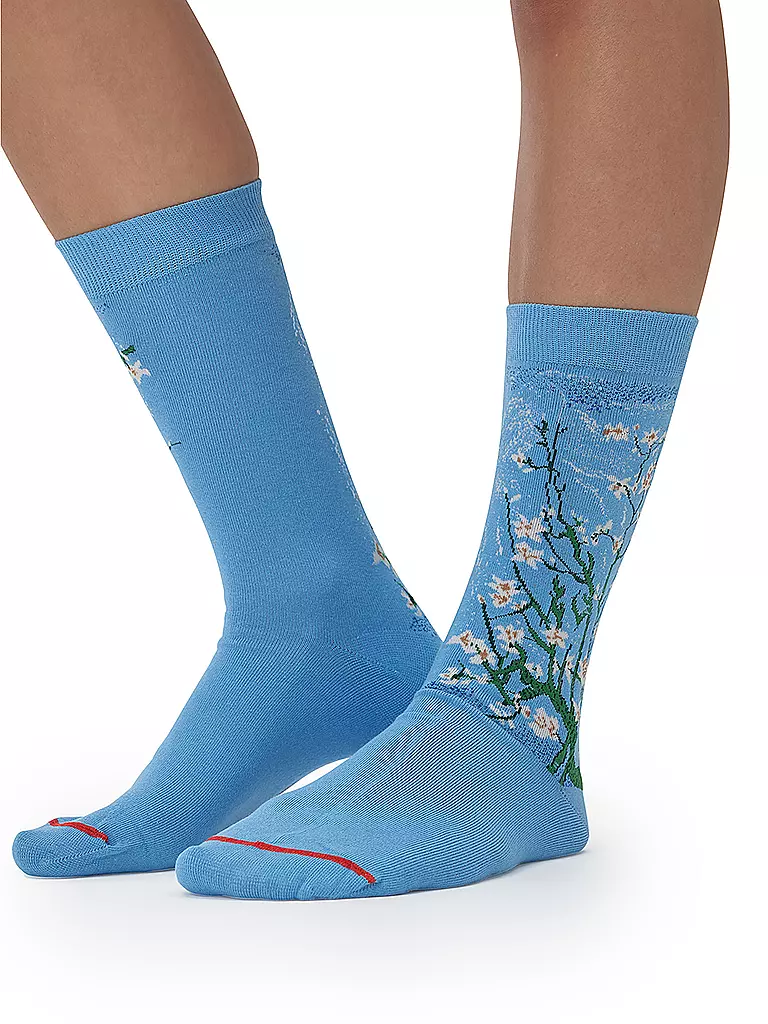 MUSEARTA | Herren Socken ALMOND BLOSSOM - V. GOGH light blue (40-46) | blau