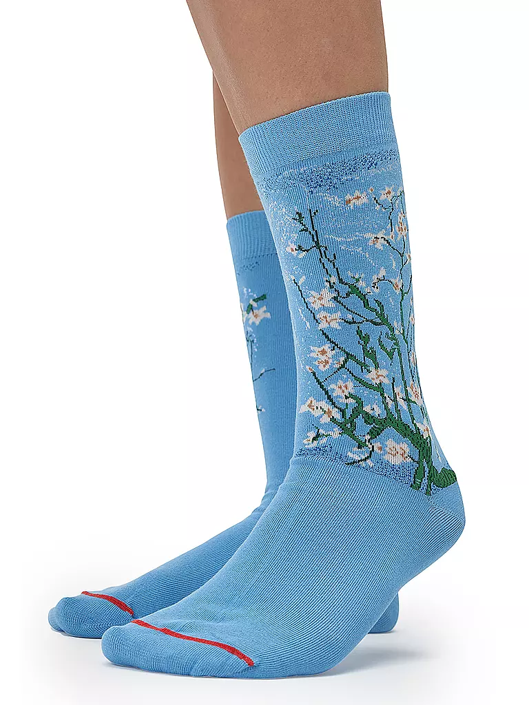 MUSEARTA | Herren Socken ALMOND BLOSSOM - V. GOGH light blue (46-49) | blau