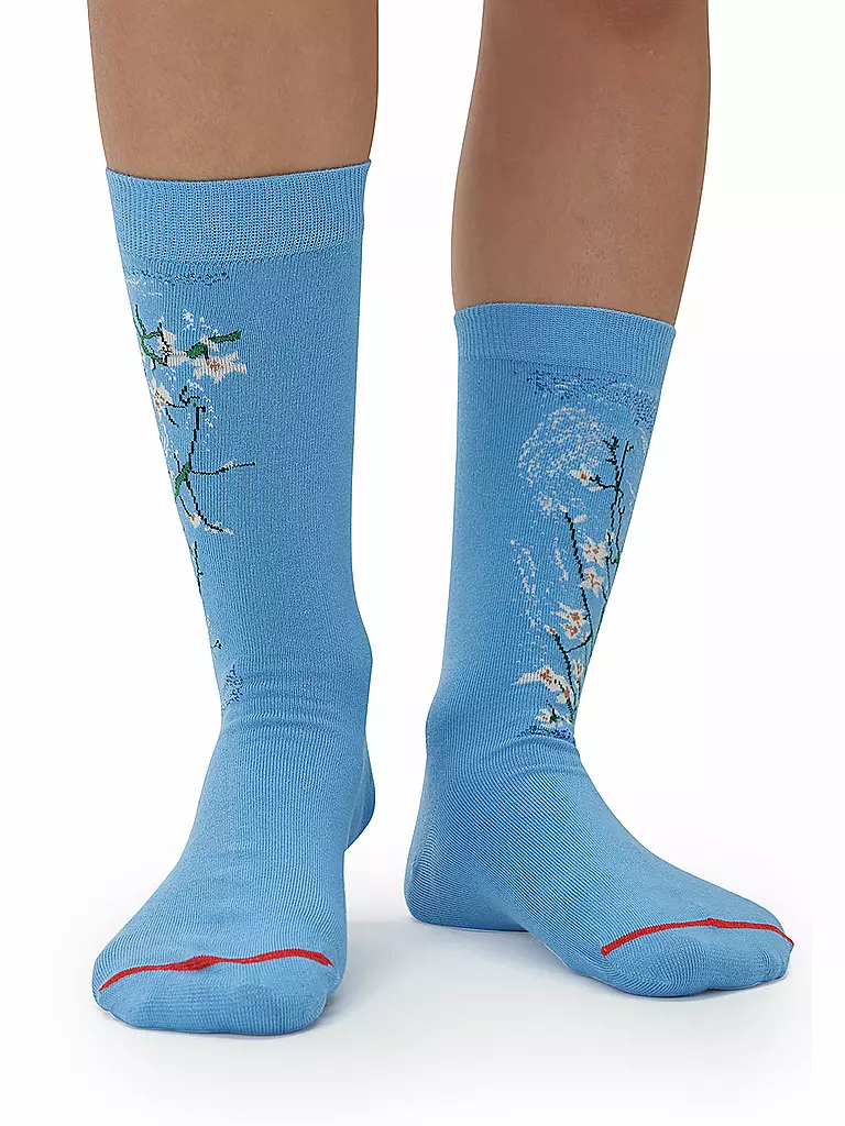 MUSEARTA | Herren Socken ALMOND BLOSSOM - V. GOGH light blue (46-49) | blau