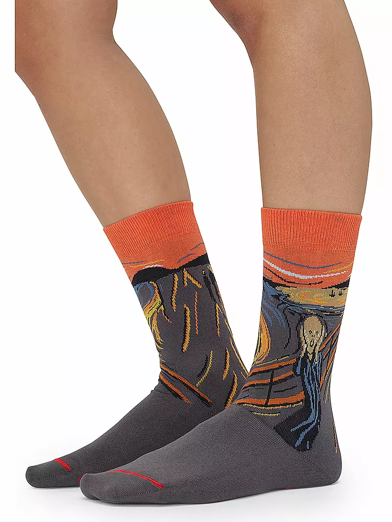 MUSEARTA | Herren Socken THE SCREAM - EDVARD MUNCH orange (40-46) | orange