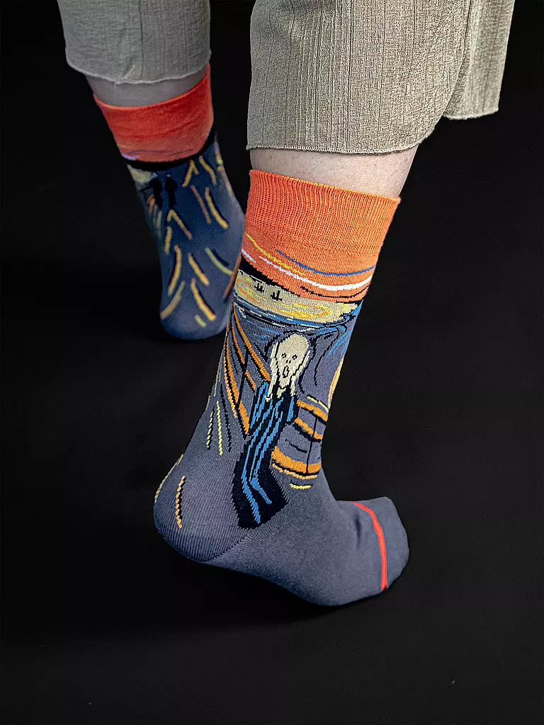 MUSEARTA | Herren Socken THE SCREAM - EDVARD MUNCH orange (40-46) | orange