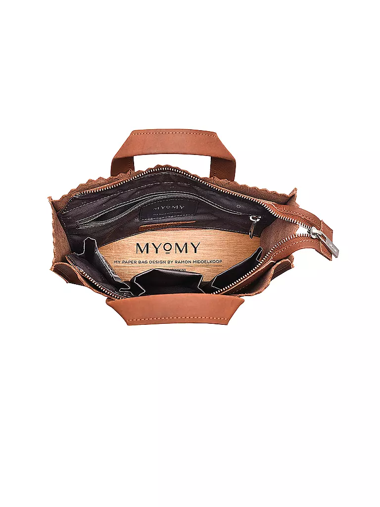 MYOMY | Ledertasche - Mini Handbag Crossbody | camel