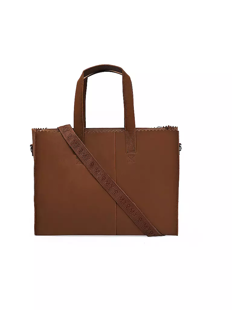 MYOMY | Ledertasche - Shopper My Paper Bag Work | braun