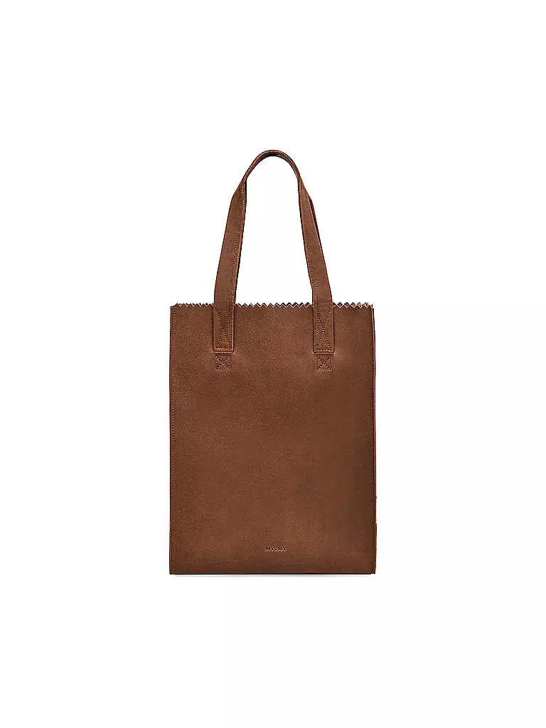 MYOMY | Ledertasche - Shopper My Paper Bag | braun