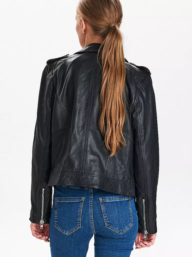 NÜMPH | Lederjacke NUZANDRAS  | schwarz