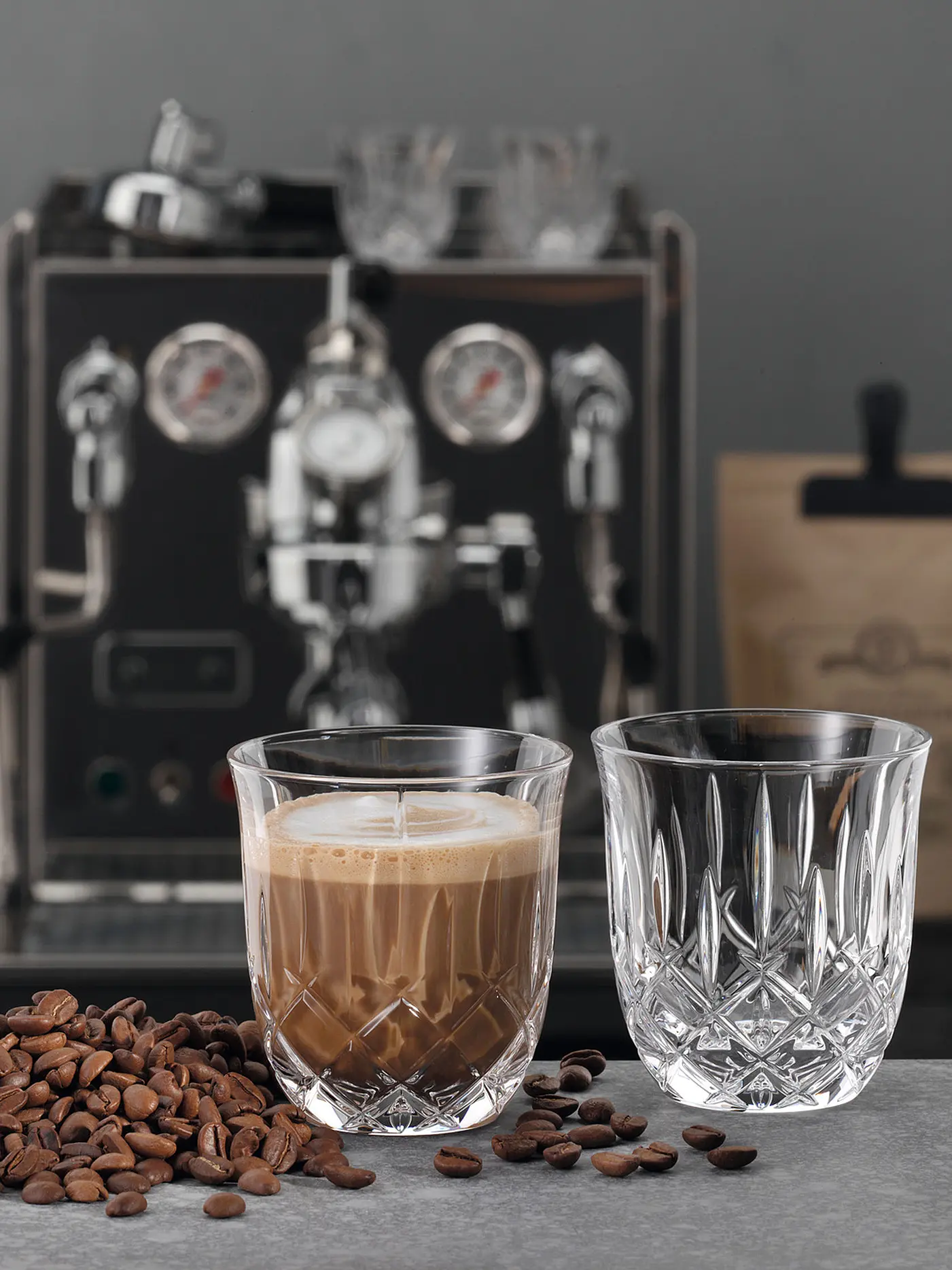 NACHTMANN | Cappuccino Flat White Glas 2er Set NOBLESSE Barista 234ml | transparent