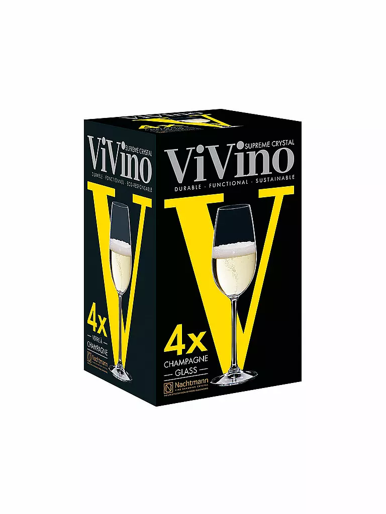 NACHTMANN | Champagnerglas 4er Set VIVINO 260ml | transparent