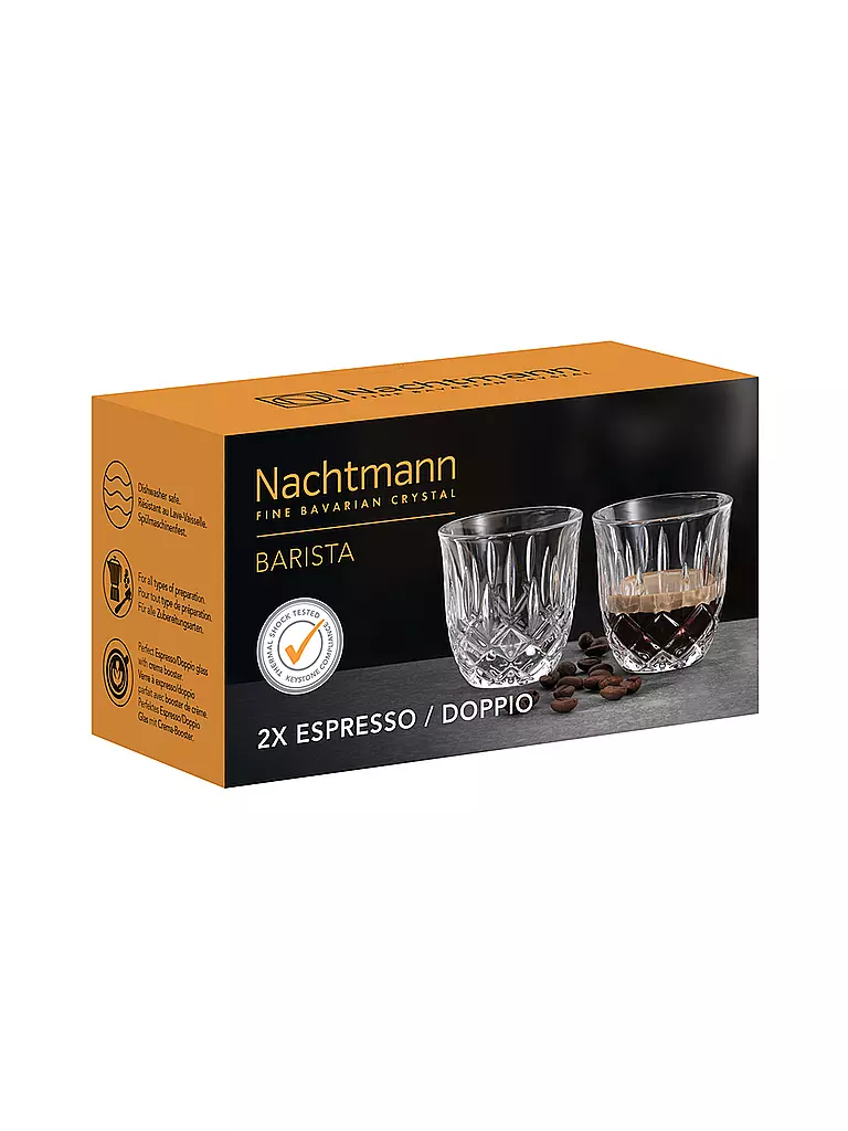 NACHTMANN | Espresso Doppio Glas 2er Set NOBLESSE Barista 90ml | transparent