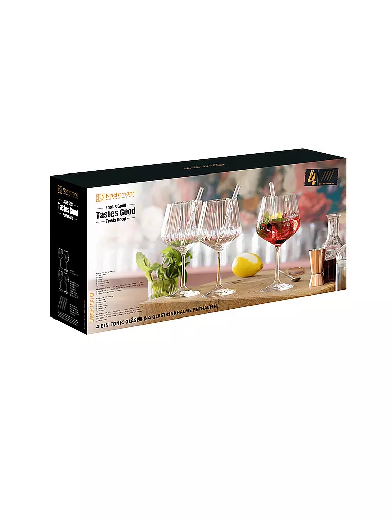 NACHTMANN | Gin Tonic Glas 9er Set | transparent