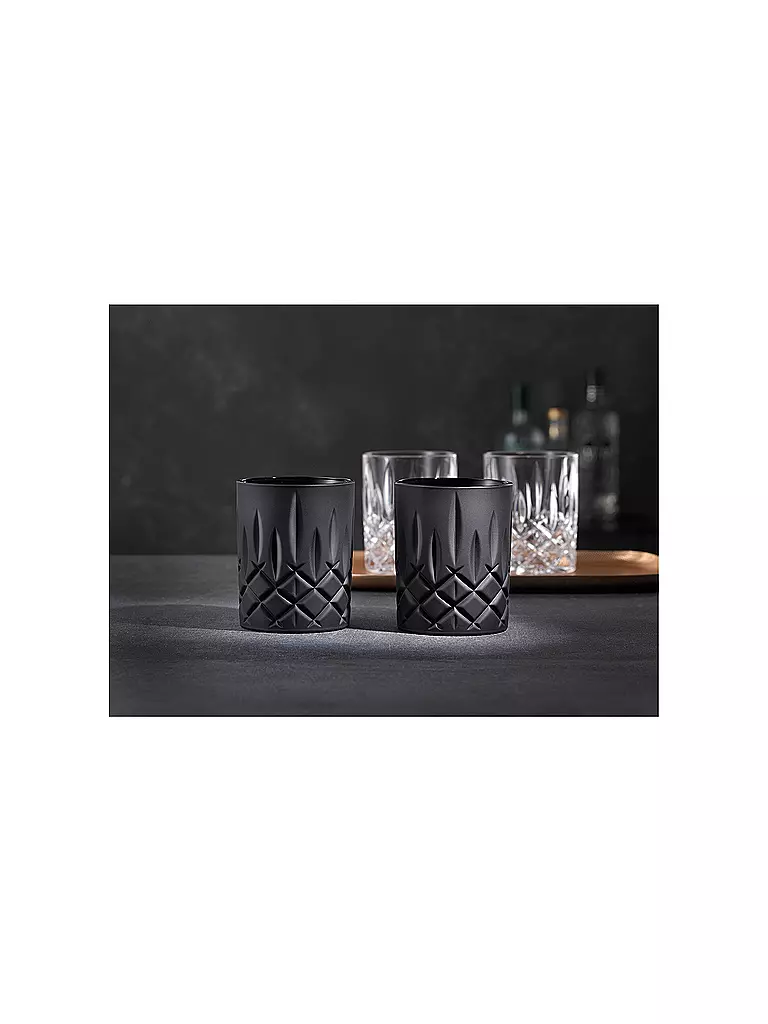 NACHTMANN | Whiskey Glas 2-er Set 295ml BLACK EDITION NOBLESSE | schwarz