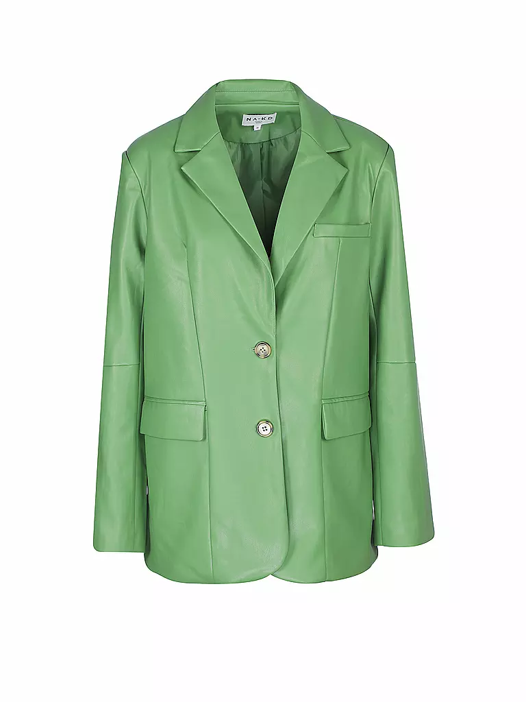 NAKD | Blazer in Lederoptik | grün