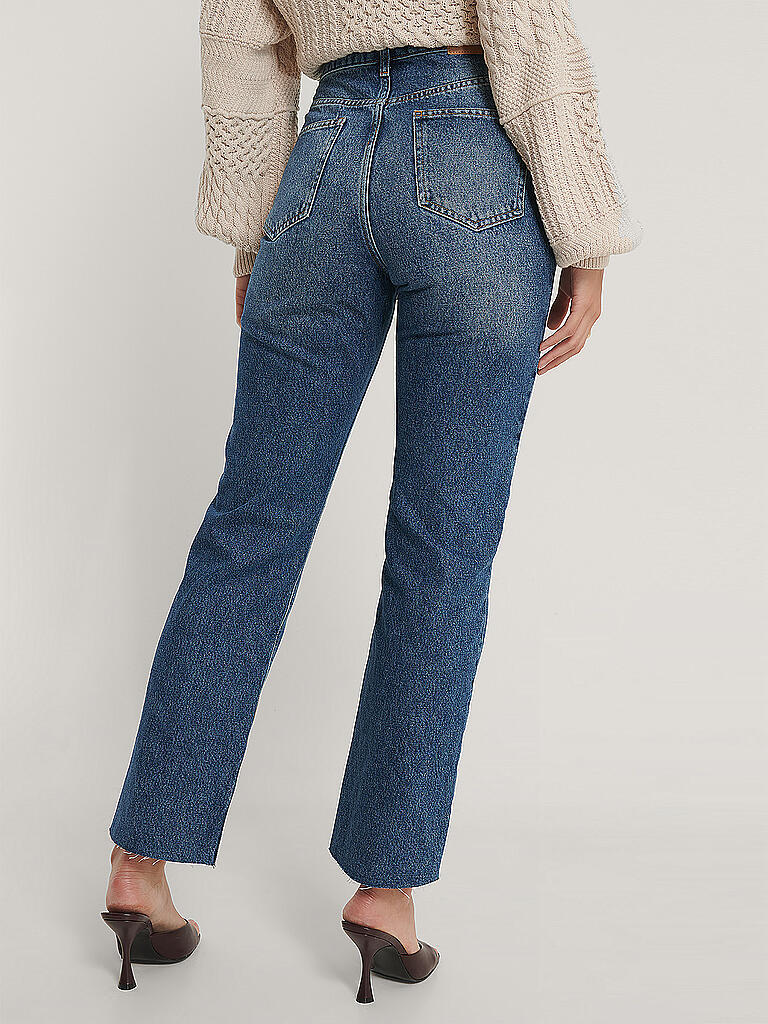NAKD Highwaist Jeans Straight Fit blau 34