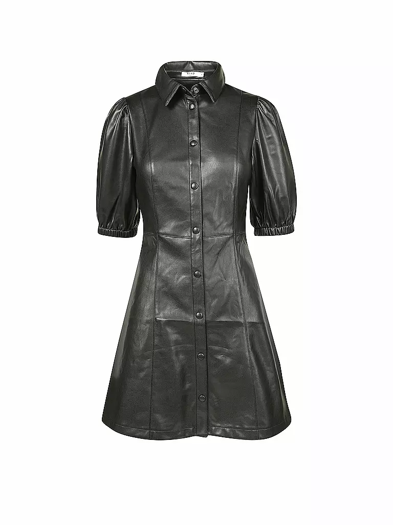 NAKD | Kleid in Lederoptik | schwarz