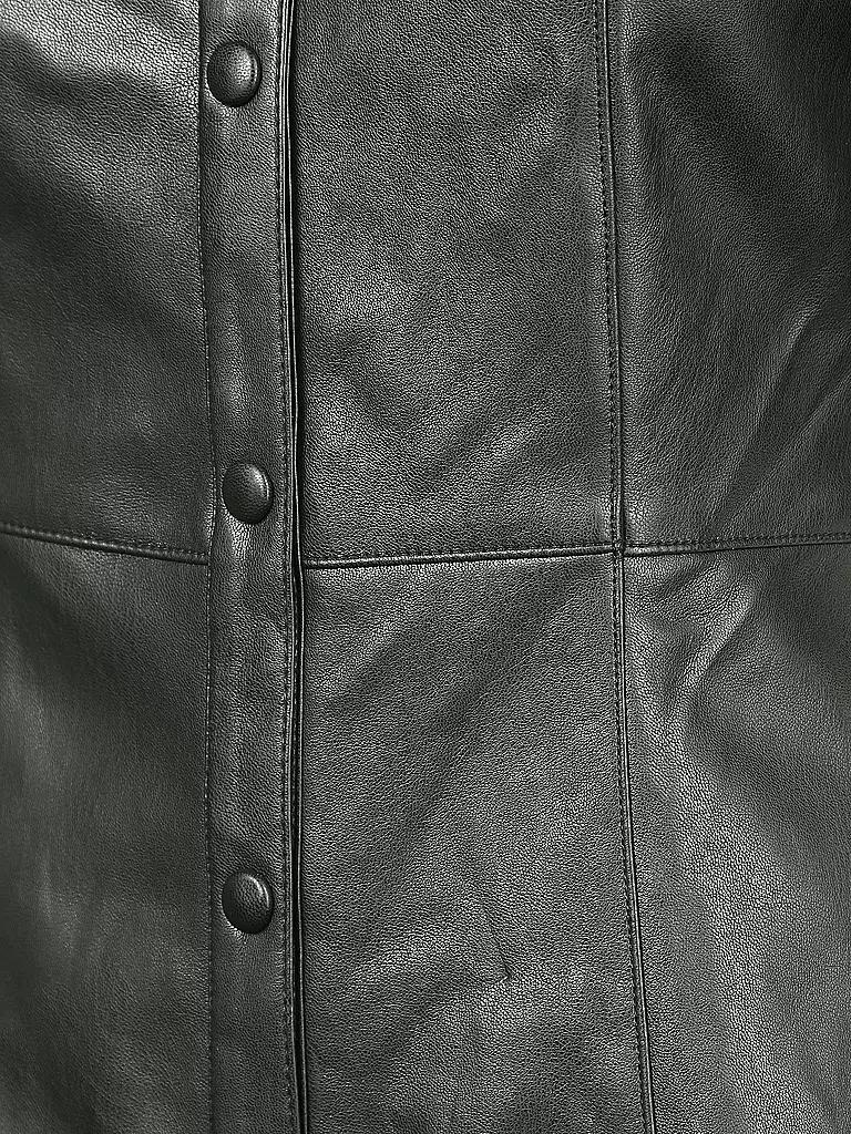 NAKD | Kleid in Lederoptik | schwarz