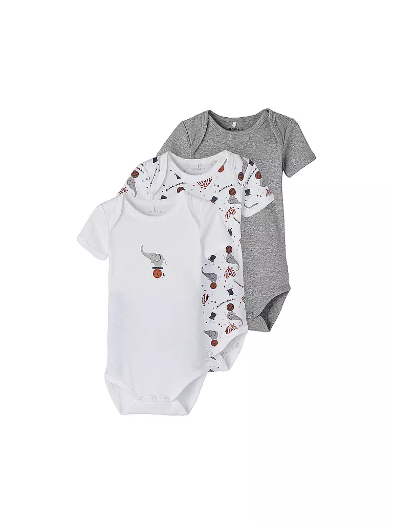 NAME IT | Baby Body 3er Pkg | grau