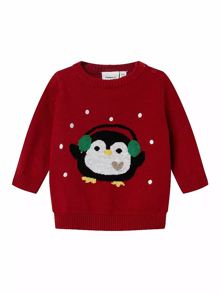 NAME IT | Baby Pullover NBFRADEER | rot