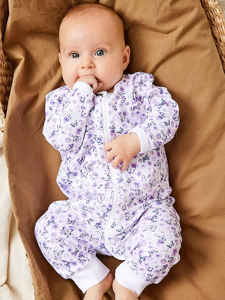 NAME IT | Baby Schlafoverall 2er Pkg  PURPLE FLOWER | lila