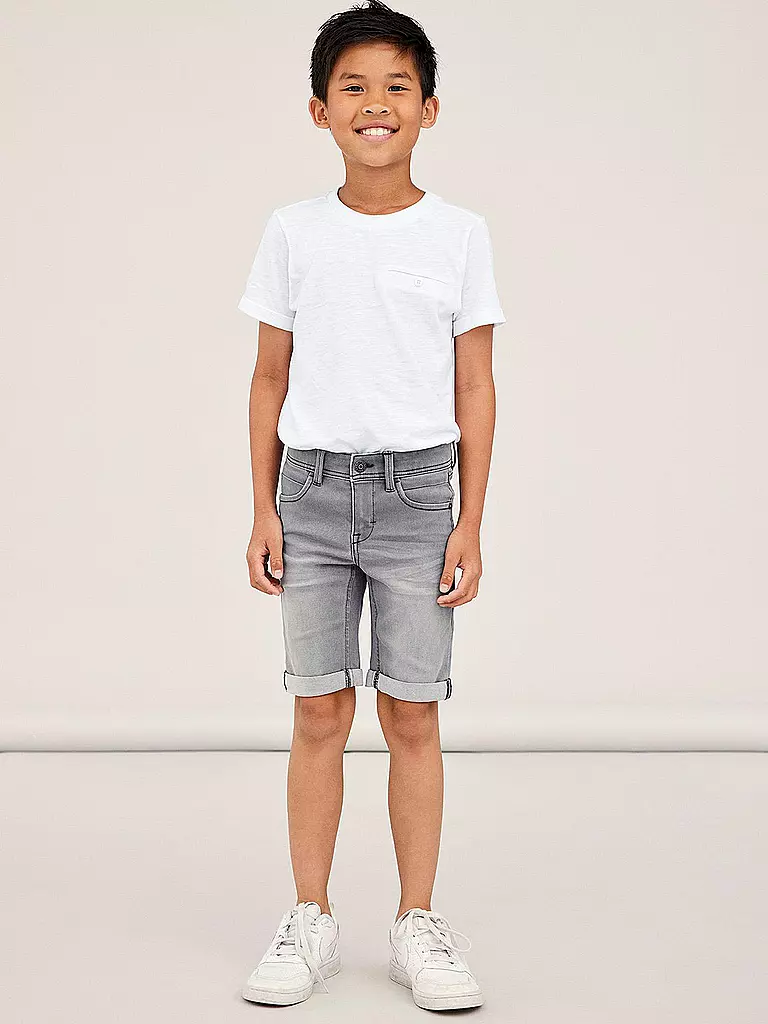 NAME IT | Jungen Jeans Shorts Slim Fit NKMSOFUS DNMTAX | grau