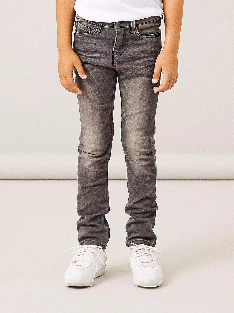 NAME IT | Jungen Jeans Slim Fit NKMTHEO  | grau