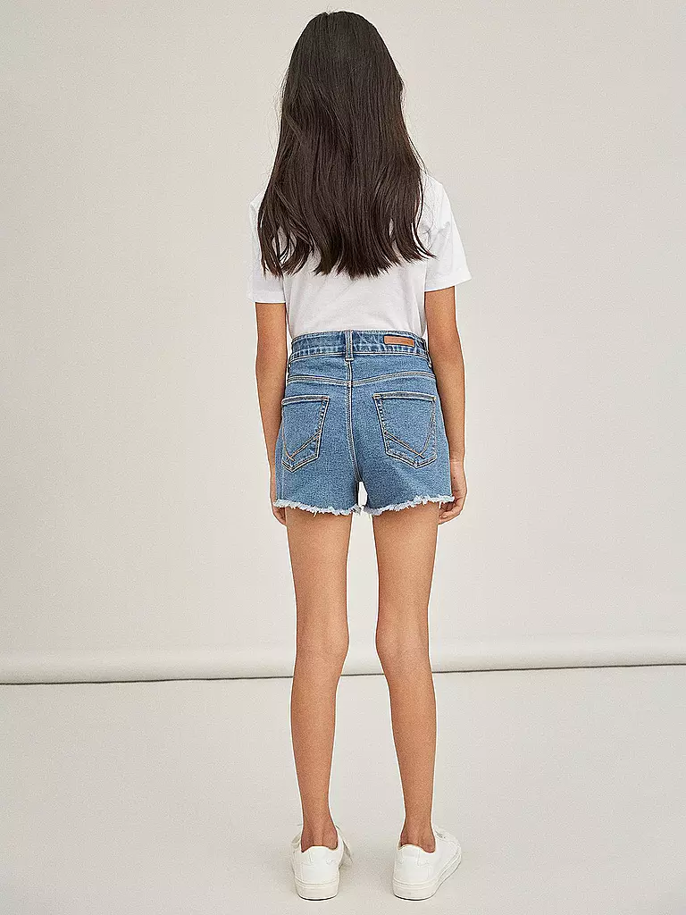 NAME IT | Mädchen Mom Jeans Shorts NKFRANDI DNMTECES Highwaist | blau