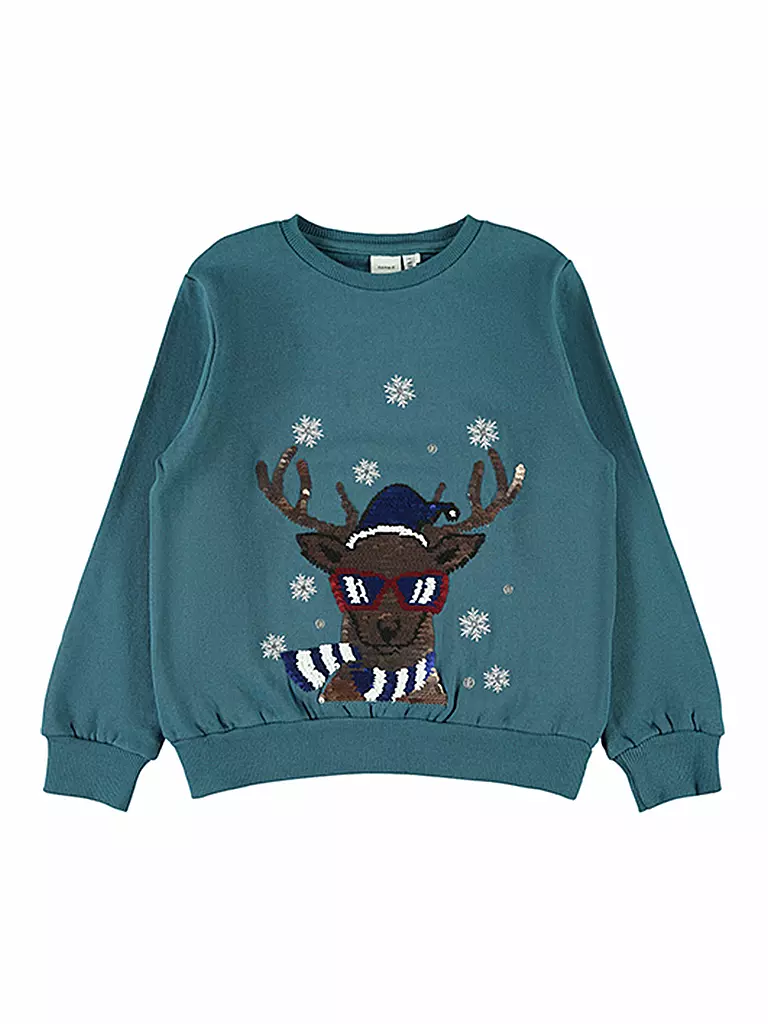 NAME IT | Mädchen-XMAS-Sweater "NKFRUDOLFINE" | blau
